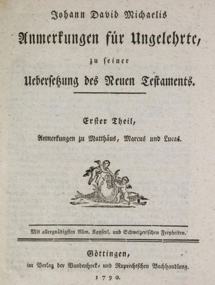Große Abbildung Nr.1: 132-47 Michaelis,J.D.: (Bibeln)