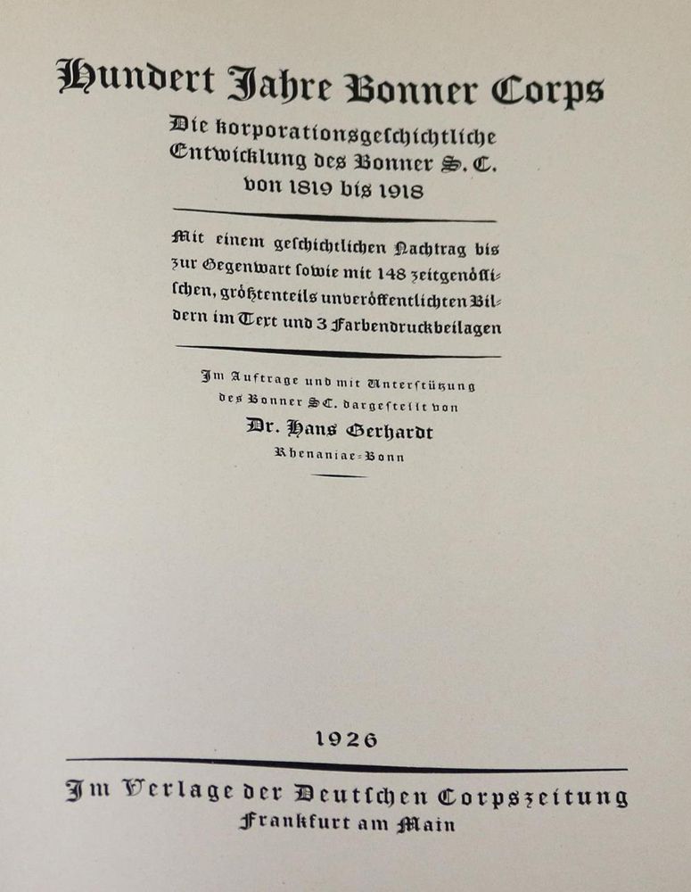 Große Abbildung Nr.1: 132-471 Gerhardt,H.: (Studentika und Hochschulen, Bonn)