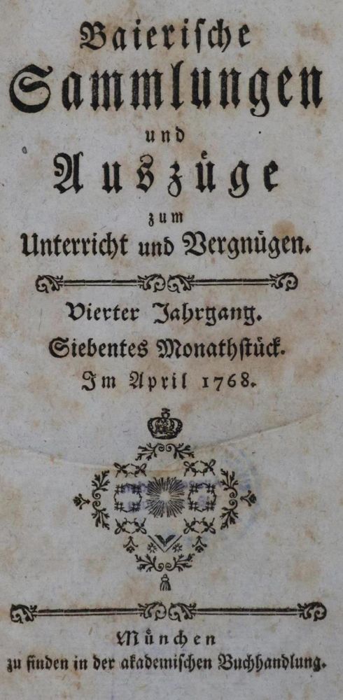 Große Abbildung Nr.1: 132-476 Baierische Sammlungen: (Zeitschriften und Zeitungen)