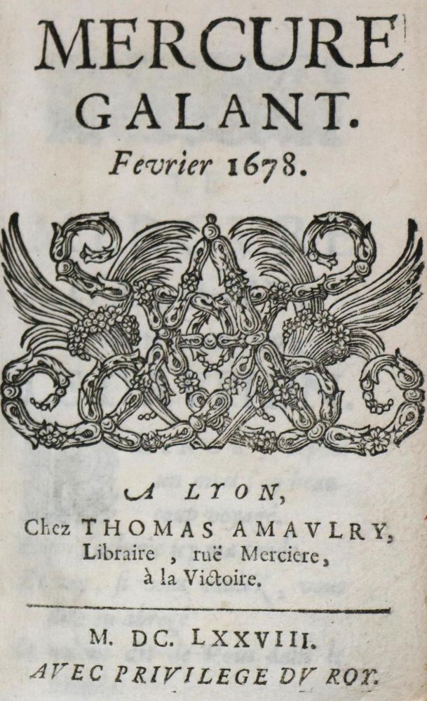 Große Abbildung Nr.1: 132-482 Mercure Galant.: (Zeitschriften und Zeitungen)