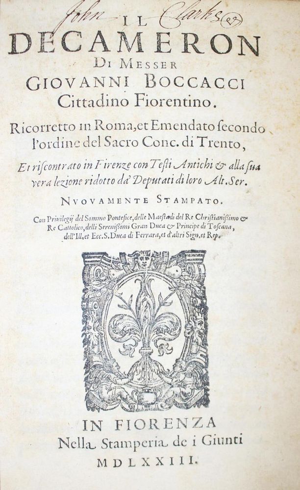 Große Abbildung Nr.1: 132-49 Boccaccio,G.: (Alte Drucke, Handschriften und Theologie)