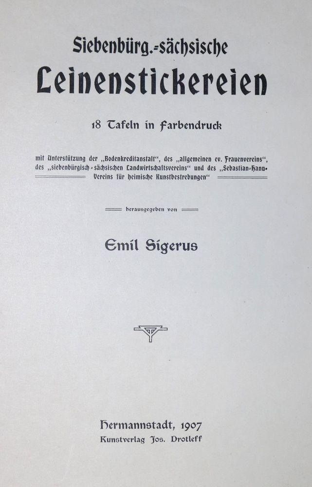 Große Abbildung Nr.2: 132-501 Sigerus,E. (Hrsg.).: (Küche und Haushalt, Handarbeiten u. Schneiderei)