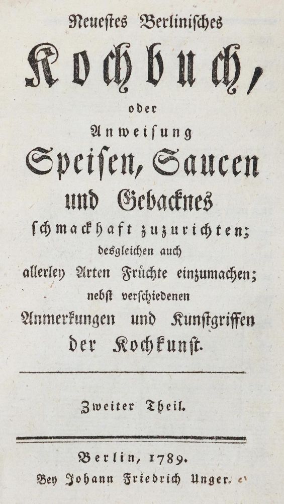 Große Abbildung Nr.2: 132-512 (Unger, Friederike Helene).: (Küche und Haushalt, Kochbücher)