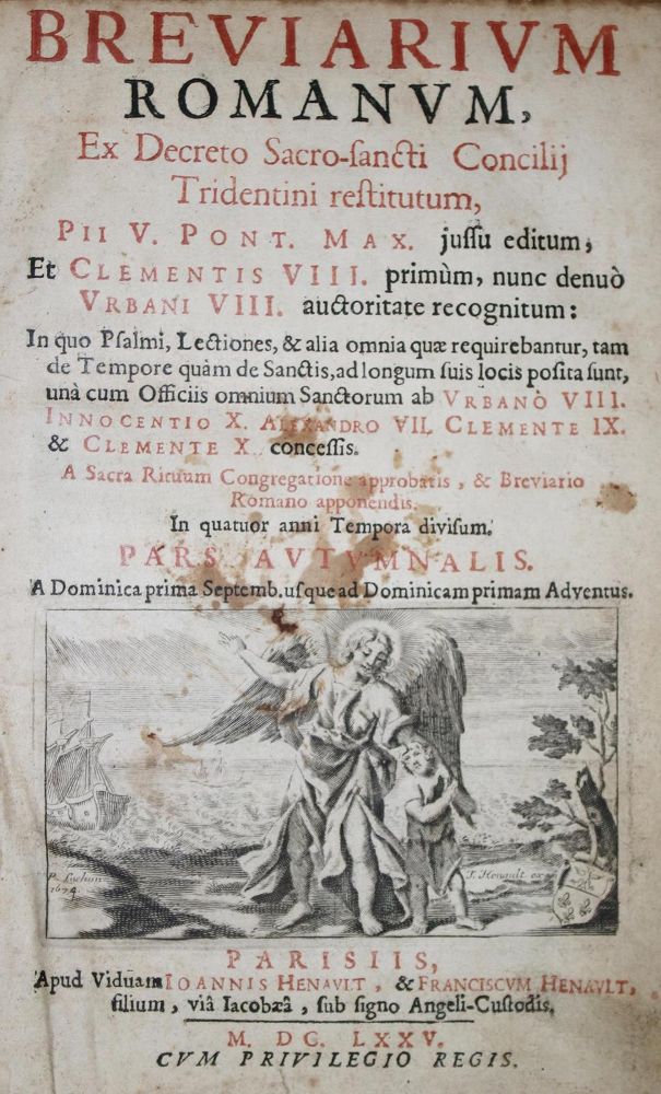 Große Abbildung Nr.1: 132-52 Breviarium Romanum,: (Alte Drucke, Handschriften und Theologie)