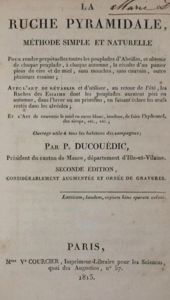 Große Abbildung Nr.1: 132-528 Ducouedic,P.: (Land- und Forstwirtschaft, Tierhaltung, Imkerei)