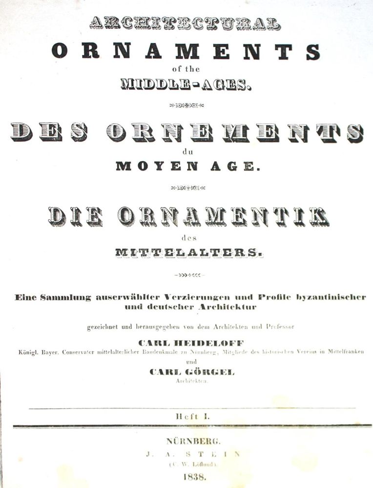 Große Abbildung Nr.1: 132-545 Heideloff,C. u. C.Görgel.: (Architektur)