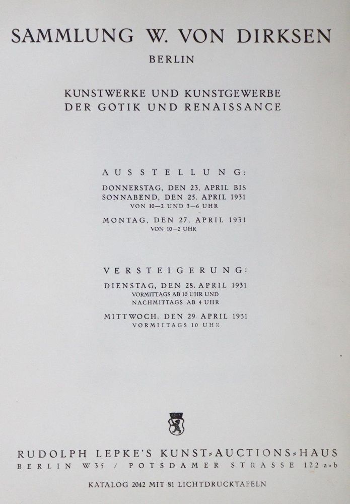 Große Abbildung Nr.1: 132-585 Altmeister.: (Kataloge)
