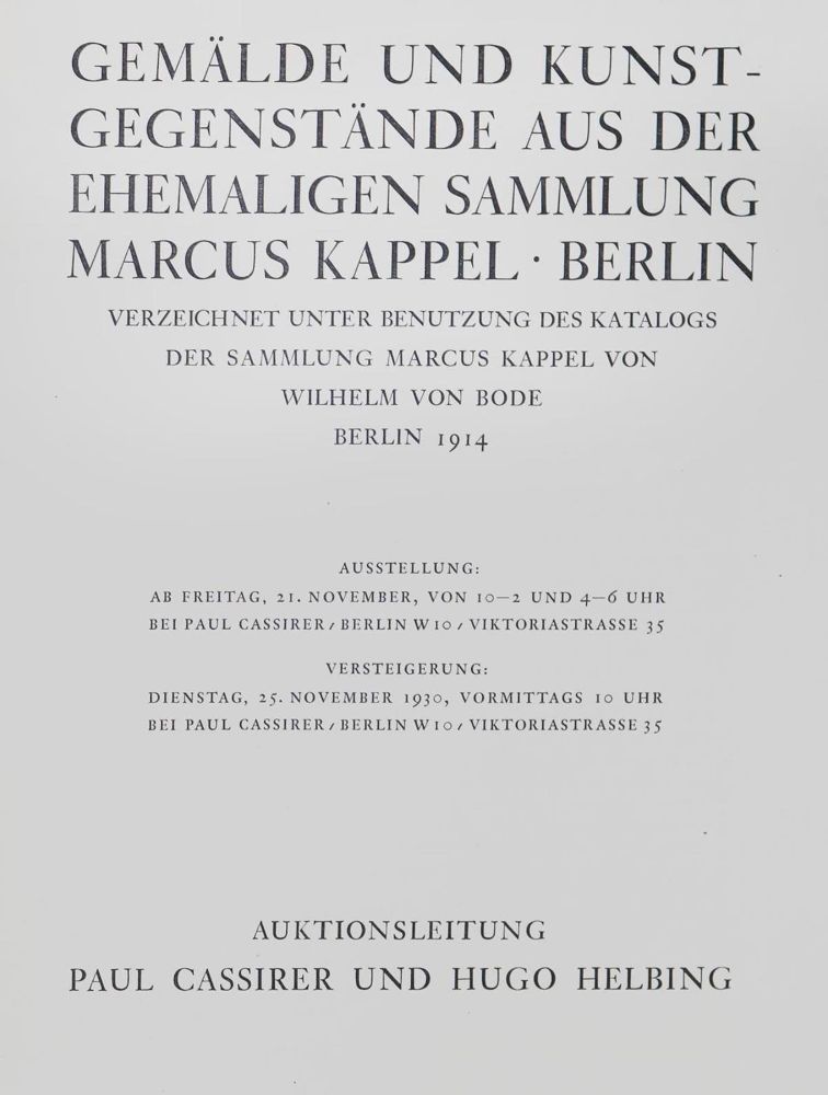 Große Abbildung Nr.1: 132-592 Kappel,M.: (Kataloge)