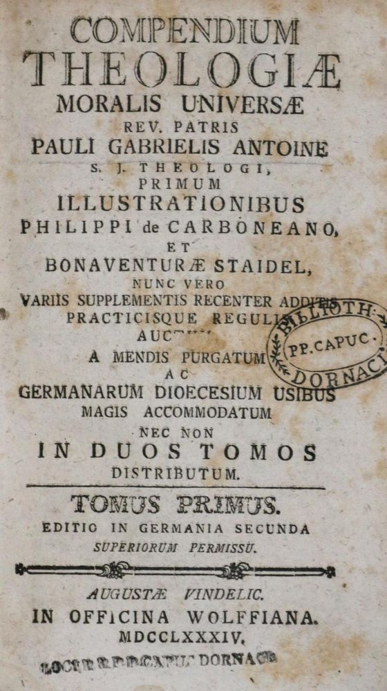 Große Abbildung Nr.1: 132-6 Antoine,P.G.: (Alte Drucke, Handschriften und Theologie)