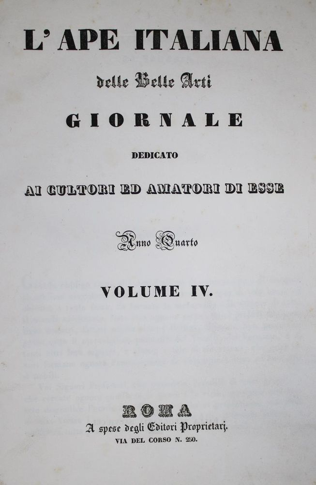 Große Abbildung Nr.1: 132-607 L'Ape Italiana delle Belle Arti.: (Kunstwissenschaft)