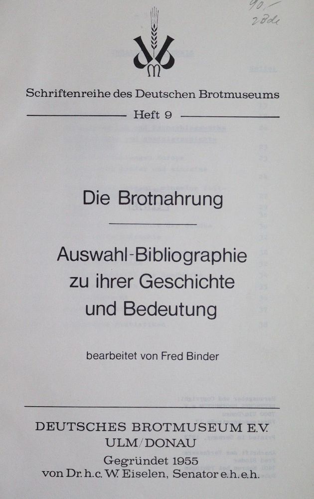 Große Abbildung Nr.1: 132-637 Binder,F. u. M.Franz.: (Brot)