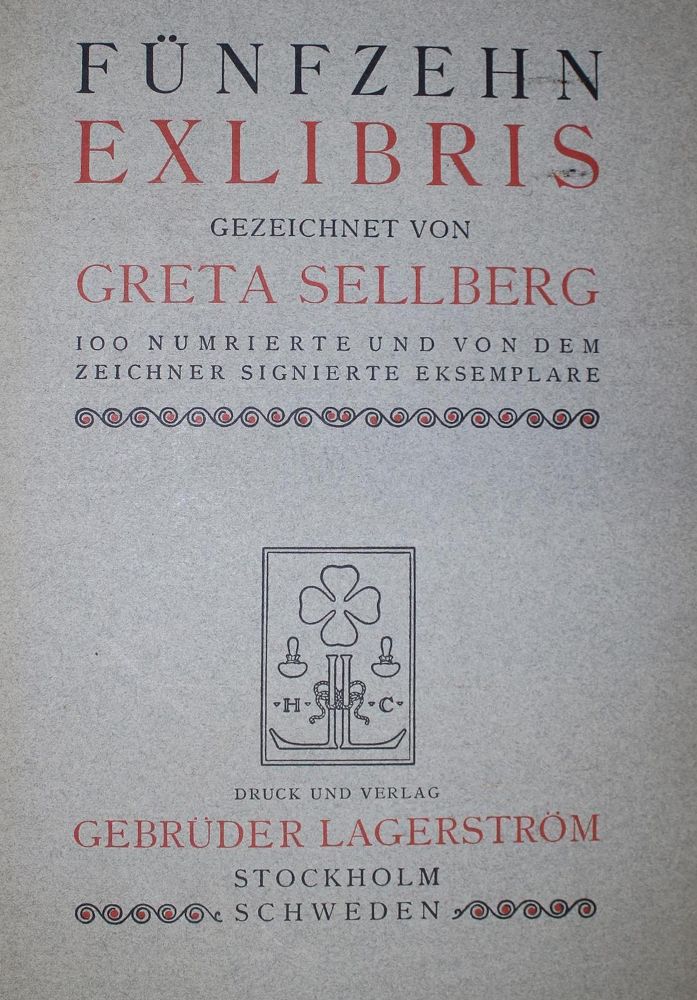 Große Abbildung Nr.2: 132-643 Sellberg,G.: (Exlibris, Schweden)