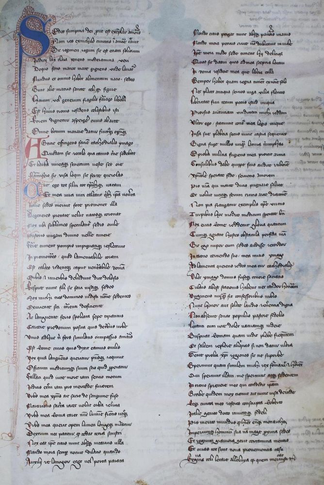 Große Abbildung Nr.1: 132-656 Lobgedicht auf König Robert von Anjou, Das.: (Faksimile)