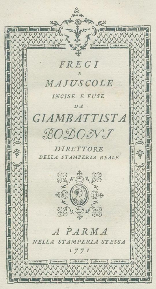 Große Abbildung Nr.1: 132-697 Bodoni,G.: (Typographie und Kalligraphie)