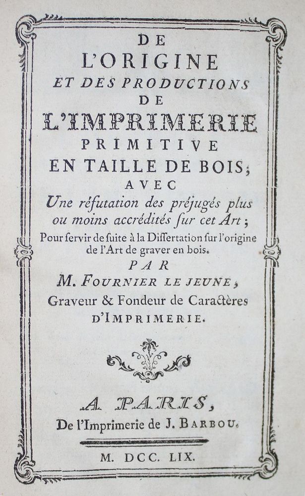 Große Abbildung Nr.1: 132-701 Fournier, Pierre Simon.: (Typographie und Kalligraphie)