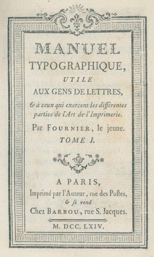 Große Abbildung Nr.10: 132-702 Fournier, P(ierre) S(imon).: (Typographie und Kalligraphie)