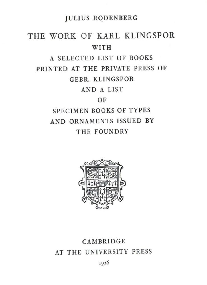 Große Abbildung Nr.1: 132-708 Klingspor Offenbach.: (Typographie und Kalligraphie)