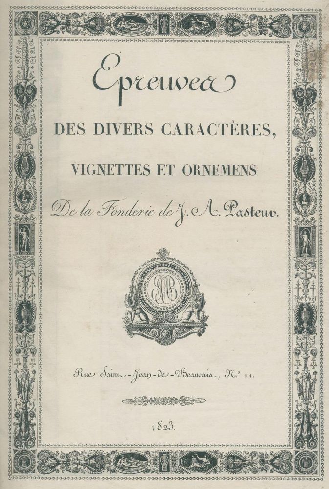 Große Abbildung Nr.1: 132-712 Pasteur,J.A.: (Typographie und Kalligraphie)