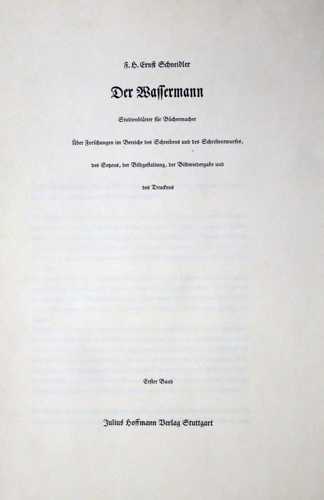 Große Abbildung Nr.1: 132-717 Schneidler,F.H.E.: (Typographie und Kalligraphie)