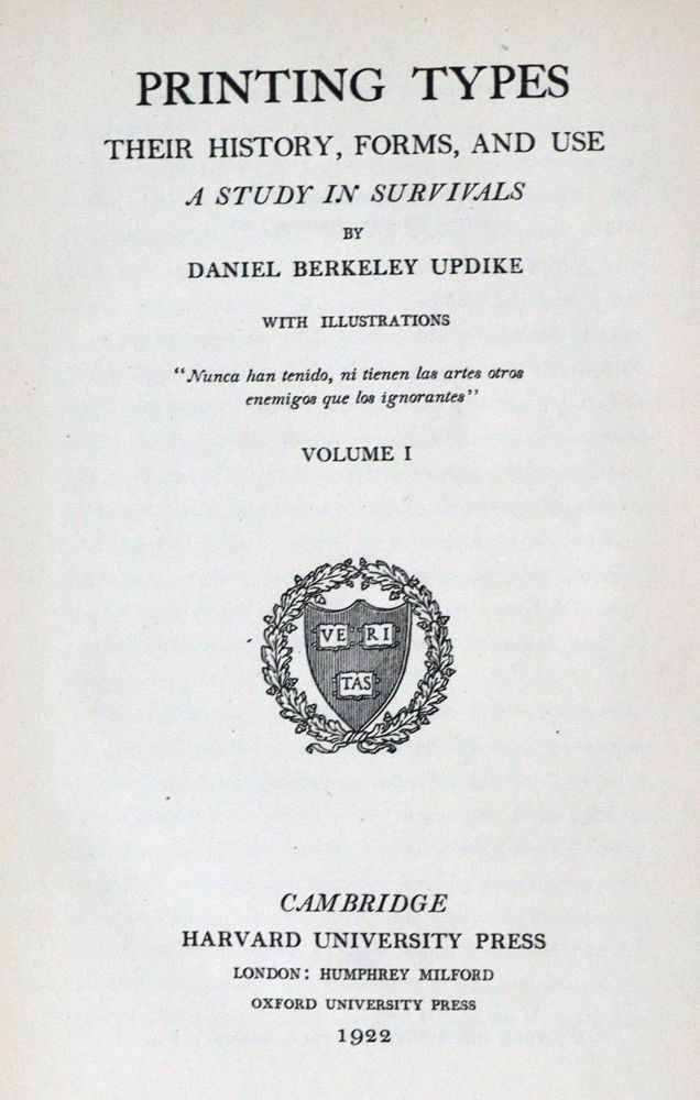 Große Abbildung Nr.1: 132-723 Updike,D.B.: (Typographie und Kalligraphie)