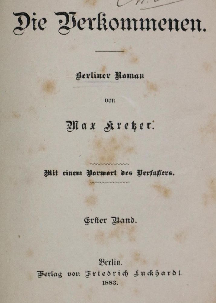Große Abbildung Nr.1: 132-738 Kretzer,M.: (Berlin)