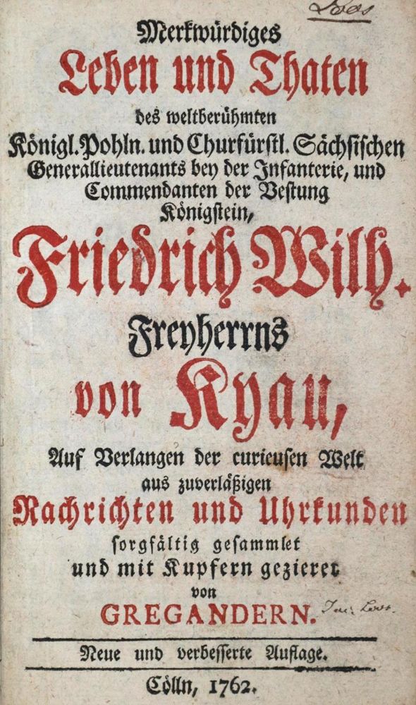 Große Abbildung Nr.1: 132-759 Gregander (d.i. J.C.Sanftleben).: (Kultur- und Sittengeschichte)