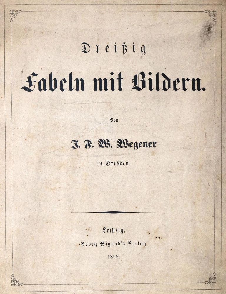 Große Abbildung Nr.1: 132-795 Wegener,J.F.W.: (Fabeln)