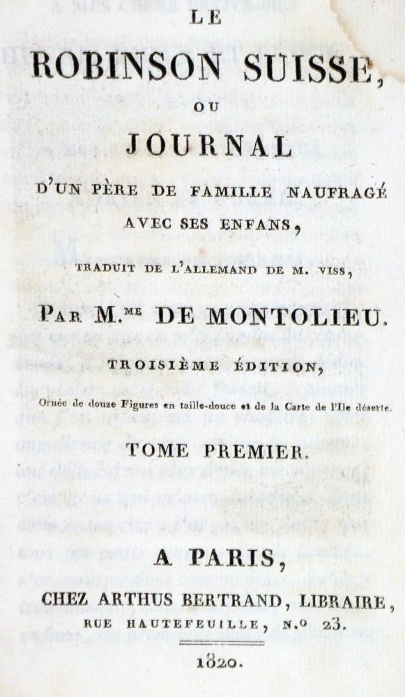 Große Abbildung Nr.1: 132-814 (Wyss,J.D.).: (Robinsonaden)