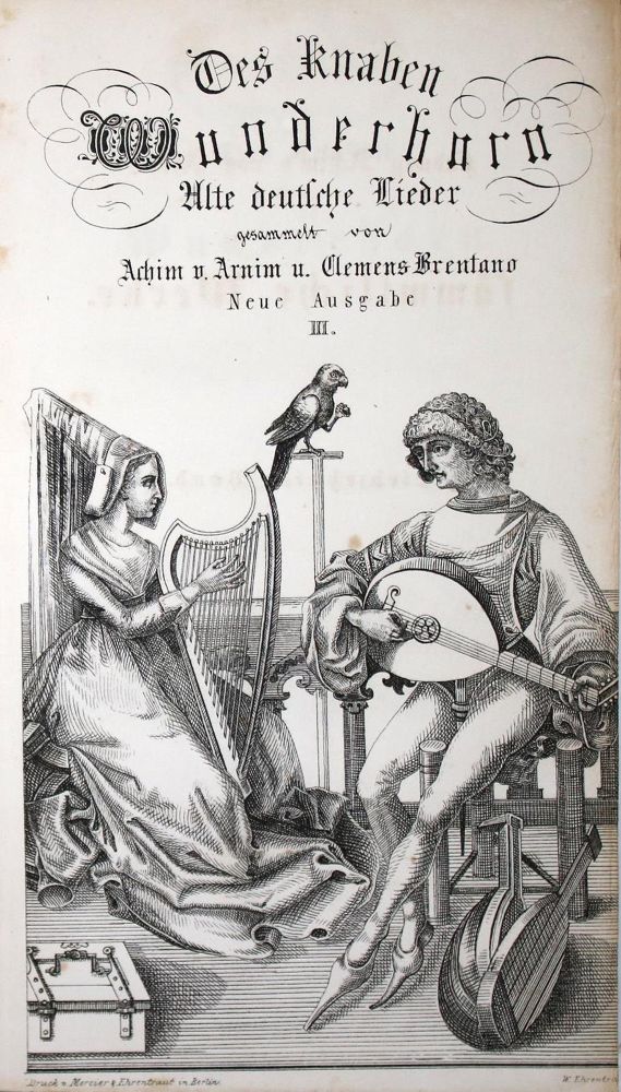 Große Abbildung Nr.1: 132-859 Arnim,L.A.v. u. C.Brentano.: (Literatur und illustrierte Bücher bis 19.Jahrhundert)