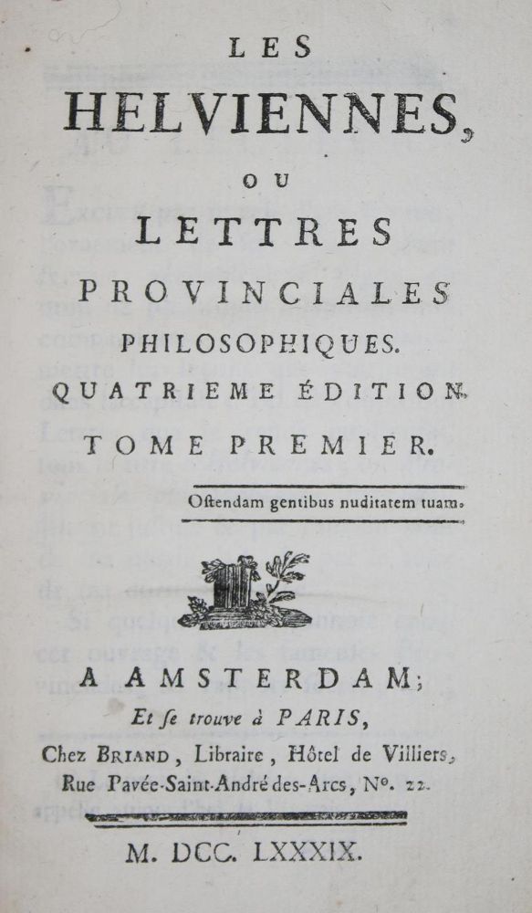 Große Abbildung Nr.1: 132-862 (Barruel,A.).: (Literatur und illustrierte Bücher bis 19.Jahrhundert)