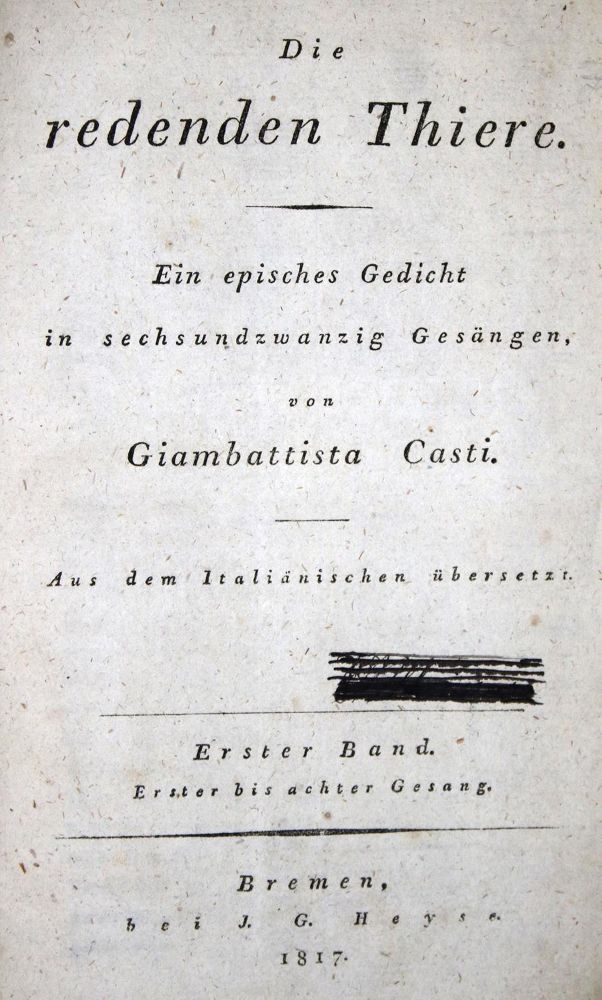 Große Abbildung Nr.1: 132-874 Casti,G.: (Literatur und illustrierte Bücher bis 19.Jahrhundert)