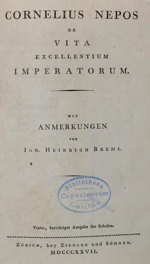 Große Abbildung Nr.3: 132-893 Cornelius Nepos.: (Einband)