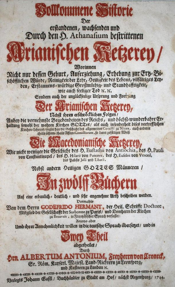 Große Abbildung Nr.1: 132-9 Arnold,G.: (Alte Drucke, Handschriften und Theologie)