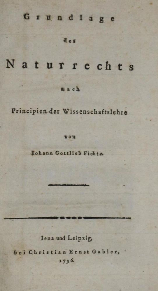 Große Abbildung Nr.1: 132-909 Fichte,J.G.: (Literatur und illustrierte Bücher bis 19.Jahrhundert)
