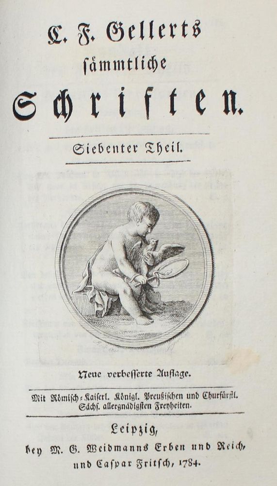Große Abbildung Nr.1: 132-912 Gellert,C.F.: (Literatur und illustrierte Bücher bis 19.Jahrhundert)