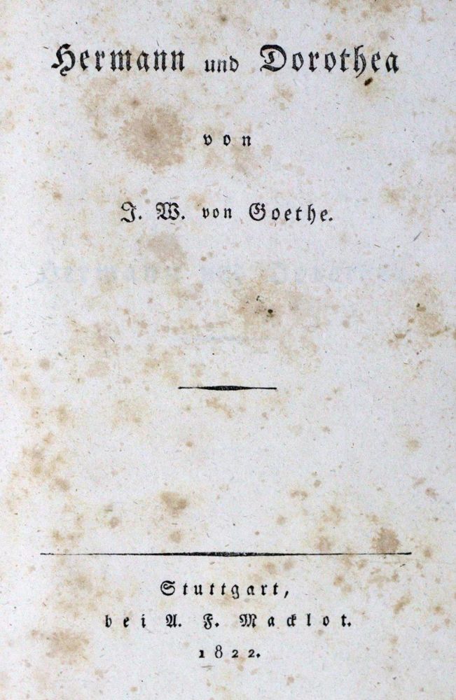 Große Abbildung Nr.2: 132-918 Goethe,J.W.v.: (Literatur und illustrierte Bücher bis 19.Jahrhundert)