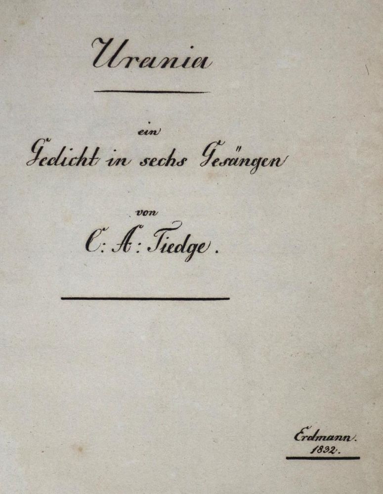 Große Abbildung Nr.1: 132-932 Tiedge,C.A.: (Handschriften)