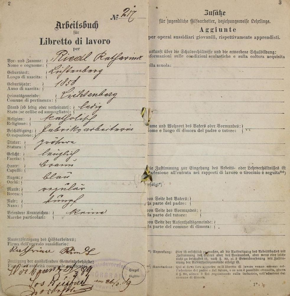 Große Abbildung Nr.1: 132-94 Dienst- u. Arbeitsbücher.: (Handschriften)