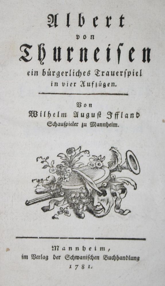 Große Abbildung Nr.1: 132-943 Iffland,A.W.: (Literatur und illustrierte Bücher bis 19.Jahrhundert)