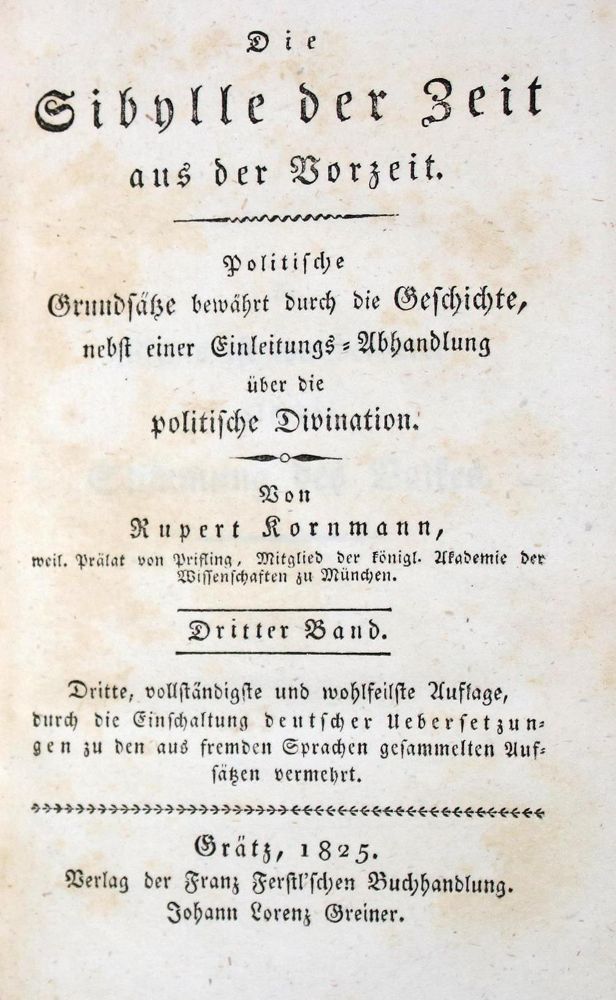 Große Abbildung Nr.1: 132-958 Kornmann,R.: (Literatur und illustrierte Bücher bis 19.Jahrhundert)