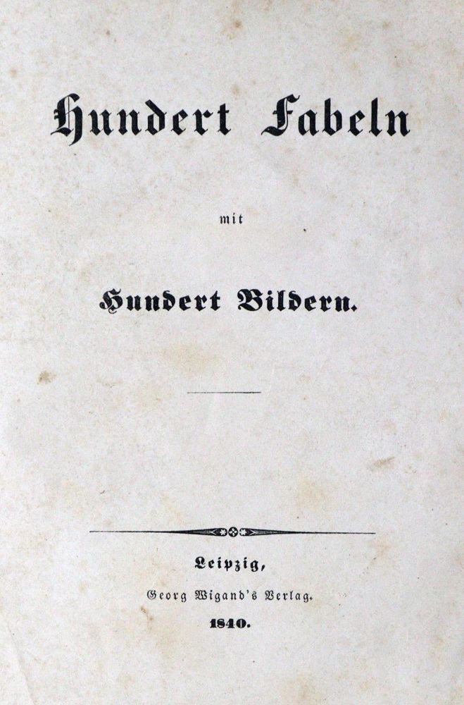 Große Abbildung Nr.1: 132-965 (La Fontaine,J.de).: (Literatur und illustrierte Bücher bis 19.Jahrhundert)