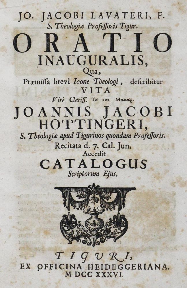 Große Abbildung Nr.1: 132-969 Lavater,J.J.: (Literatur und illustrierte Bücher bis 19.Jahrhundert)