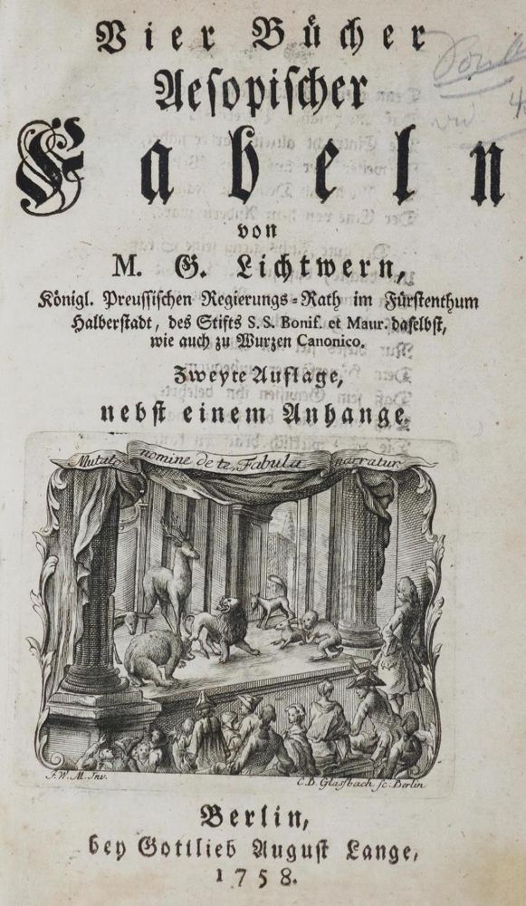 Große Abbildung Nr.1: 132-974 Lichtwer,M.G.: (Literatur und illustrierte Bücher bis 19.Jahrhundert)