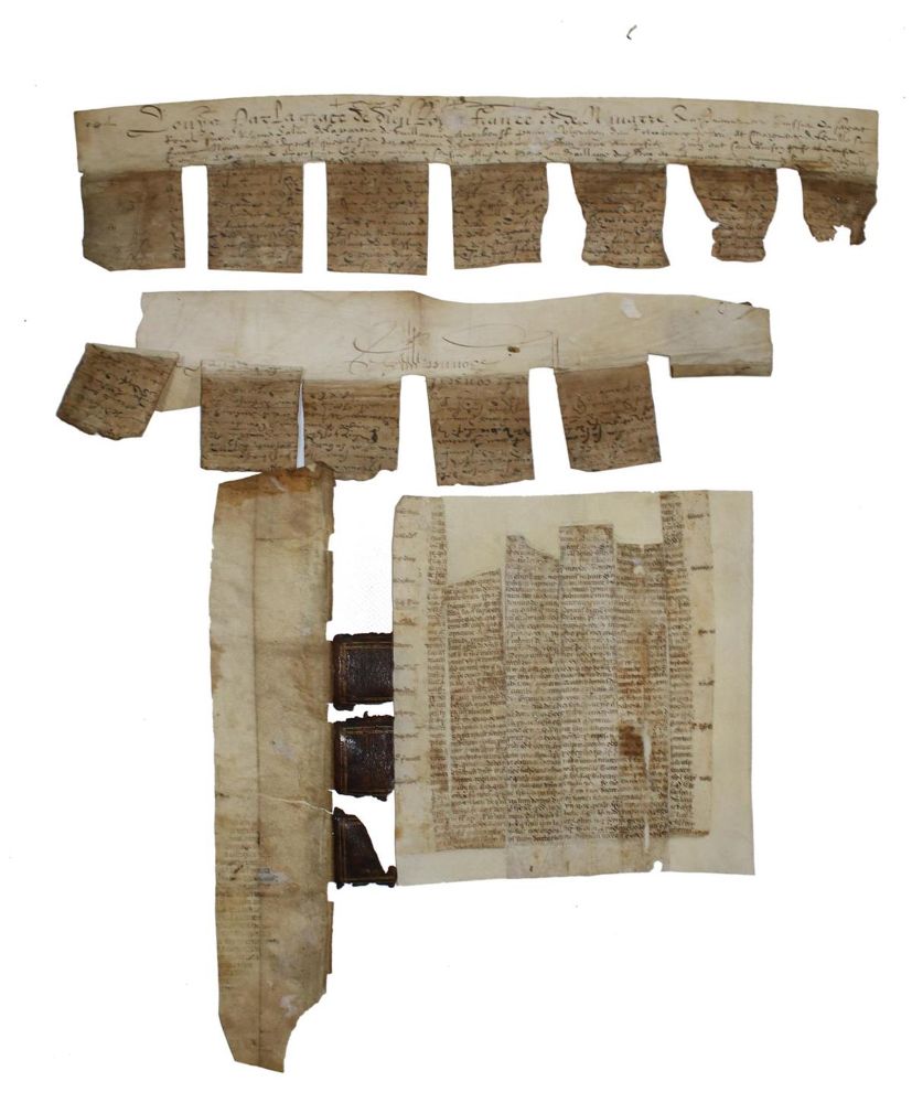 Große Abbildung Nr.2: 132-98 Einbandmakulatur.: (Handschriften)