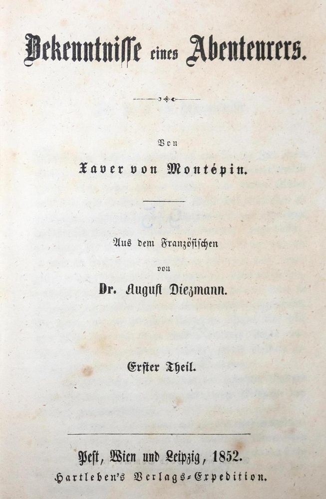 Große Abbildung Nr.1: 132-992 Montepin,X.de.: (Literatur und illustrierte Bücher bis 19.Jahrhundert)