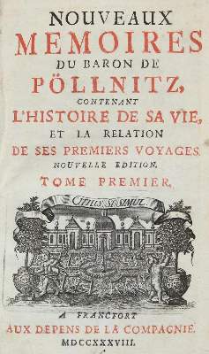 Bild Nr.1: 132-1005 Pöllnitz,(C.L.W.)v.: (Literatur und illustrierte Bücher bis 19.Jahrhundert)