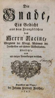 Bild Nr.1: 132-1012 Racine,L.: (Literatur und illustrierte Bücher bis 19.Jahrhundert)