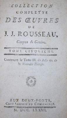 Bild Nr.1: 132-1024 Rousseau,J.J.: (Literatur und illustrierte Bücher bis 19.Jahrhundert)
