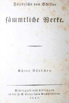 Bild Nr.1: 132-1035 Schiller,F.v.: (Literatur und illustrierte Bücher bis 19.Jahrhundert)