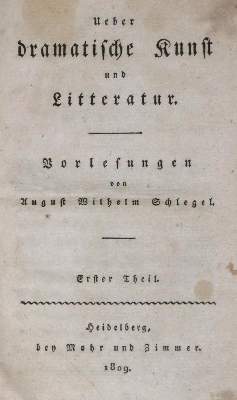 Bild Nr.1: 132-1037 Schlegel,A.W.: (Literatur und illustrierte Bücher bis 19.Jahrhundert)